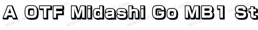 A OTF Midashi Go MB1 Std　DeBold字体转换
